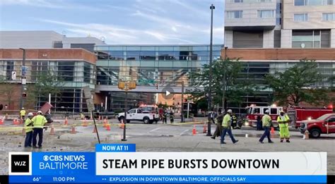 4 injured, 3 hospitalized in Baltimore steam pipe explosion